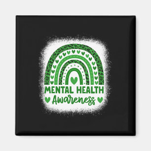 Psychische Gesundheitsbewusstseins Grüne Schleife Magnet