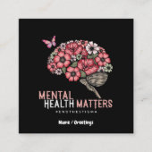 Psychische Gesundheitsfragen beenden Stigma, erhöh Quadratische Visitenkarte (Vorderseite)