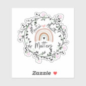 Psychische Gesundheitsfragen - Boho Rainbow - Ther Aufkleber (Blatt)