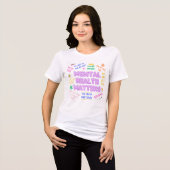 Psychische Gesundheitsfragen Doodle Positive Vibes Tri-Blend Shirt (Vorderseite voll)
