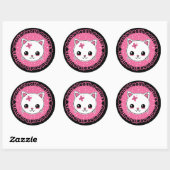 Psychische Gesundheitsfragen Kawaii Cat Runder Aufkleber (Blatt)