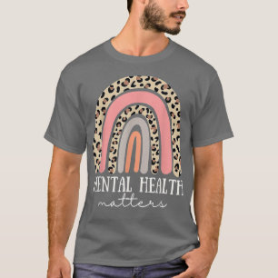 Psychische Gesundheitsfragen Leopard Print Boho Ra T-Shirt