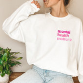 Psychische Gesundheitsfragen Retro Zitat Barbecore Sweatshirt