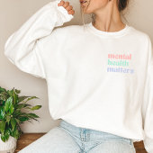 Psychische Gesundheitsfragen Retro Zitat Pastel Ra Sweatshirt