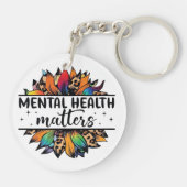 Psychische Gesundheitsfragen Schlüsselanhänger (Rückseite)