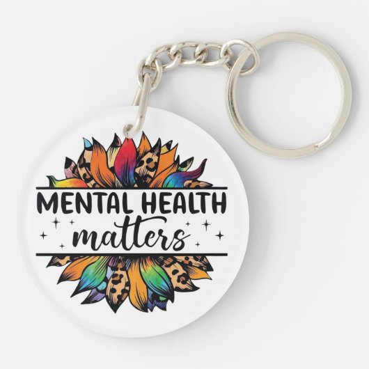 Psychische Gesundheitsfragen Schlüsselanhänger (Rückseite)