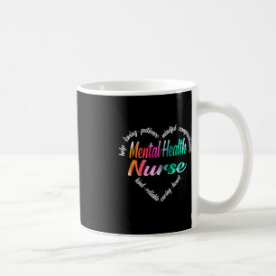 Psychische Gesundheitsfürsorge Herz Word Cloud Wat Kaffeetasse