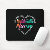 Psychische Gesundheitsfürsorge Herz Word Cloud Wat Mousepad (Mit Mouse)