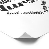 Psychische Gesundheitsfürsorge Herz-Wort-Cloud Poster (Ecke)