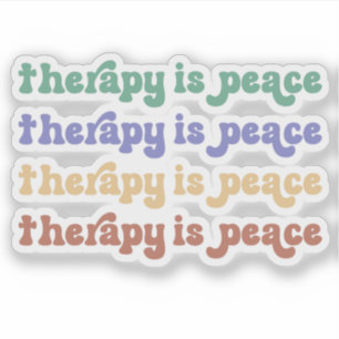 Psychische Gesundheitskostentherapie farbig Aufkleber