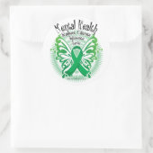 Psychische Gesundheitskrise 3 Runder Aufkleber (Tasche)