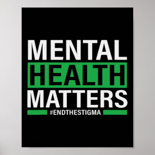 Psychische Gesundheitsprobleme beenden das Stigma Poster