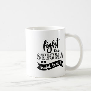 Psychische Gesundheitsprobleme bei Stigma Kaffeetasse
