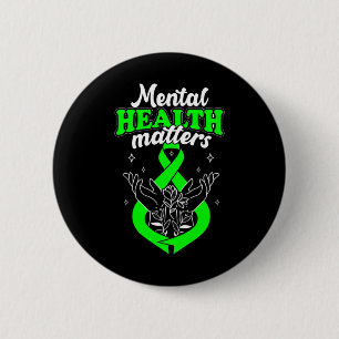 Psychische Gesundheitsprobleme Blume Sensibilisier Button