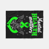 Psychische Gesundheitsprobleme Blume Sensibilisier Fleecedecke (Vorderseite (Horizontal))