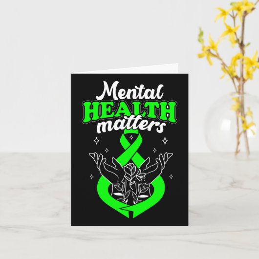 Psychische Gesundheitsprobleme Blume Sensibilisier Karte (Gelbe Blume)