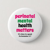 Psychische Gesundheitsprobleme Button (Vorderseite)