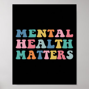 Psychische Gesundheitsprobleme Farbliche Ästhetik Poster
