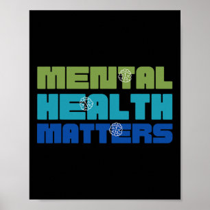 Psychische Gesundheitsprobleme Grün für das Gesetz Poster