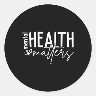 Psychische Gesundheitsprobleme Herz Liebe Bewussts Runder Aufkleber