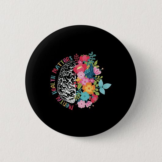 Psychische Gesundheitsprobleme Inspiration Button (Vorderseite)