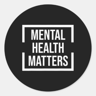Psychische Gesundheitsprobleme Nationales Stressbe Runder Aufkleber