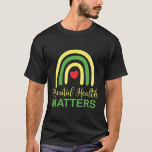 Psychische Gesundheitsprobleme Rainbow Retro Natio T-Shirt