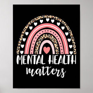 Psychische Gesundheitsprobleme Rainbow Spread Awar Poster