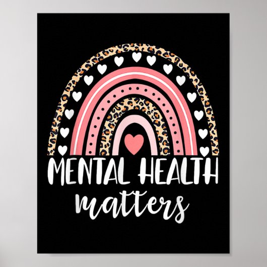 Psychische Gesundheitsprobleme Rainbow Spread Awar Poster (Vorne)