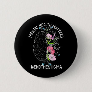 Psychische Gesundheitsprobleme Sensibilisierungsmo Button