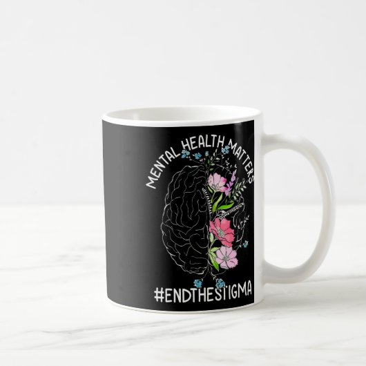 Psychische Gesundheitsprobleme Sensibilisierungsmo Kaffeetasse (Rechts)