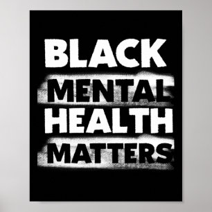 Psychische Gesundheitsprobleme Therapie Black Exce Poster
