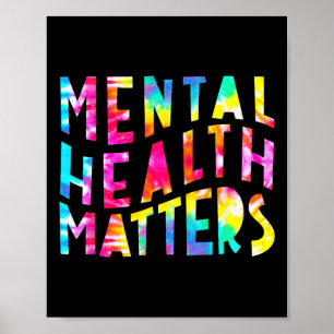 Psychische Gesundheitsprobleme Tie Dye Psychische Poster