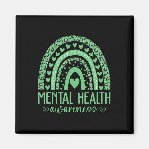 Psychische Gesundheitsprobleme Wir tragen grüne ps Magnet