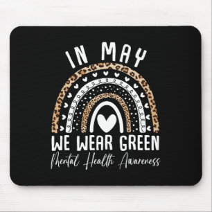 Psychische Gesundheitsprobleme Wir tragen grüne ps Mousepad