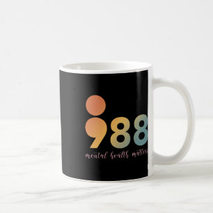 Psychische Gesundheitstherapie 988 Semicolon Couns Kaffeetasse