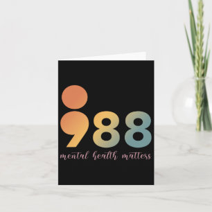 Psychische Gesundheitstherapie 988 Semicolon Couns Karte