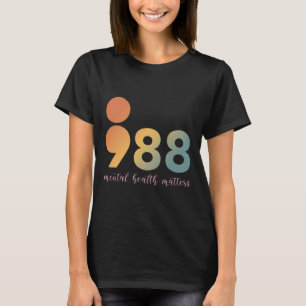 Psychische Gesundheitstherapie 988 Semicolon Couns T-Shirt