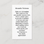 Psychische intuitive spirituelle Beratung Drittes Visitenkarte (Rückseite)