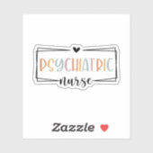 Psychische Krankenschwester, Geschenk für psychiat Aufkleber (Blatt)