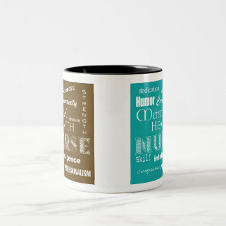 Psychische Krankenschwester und Schokolade Zweifarbige Tasse