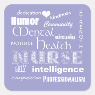Psychische Krankenversicherung Pride Attributes-Li Quadratischer Aufkleber