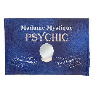 Psychische Kristallkugel Gold und Blau Kissenbezug