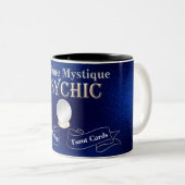 Psychische Kristallkugel Gold und Blau Zweifarbige Tasse (VorderseiteRechts)