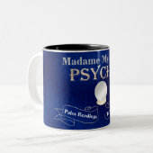 Psychische Kristallkugel Gold und Blau Zweifarbige Tasse (Vorderseite Links)