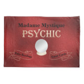 Psychische Kristallkugel Gold und Dunkelrot Kissenbezug (Rückseite)