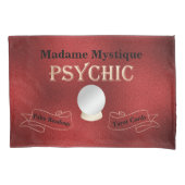 Psychische Kristallkugel Gold und Dunkelrot Kissenbezug (Vorderseite)