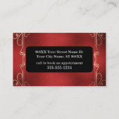 Psychische Kristallkugel Gold und Rot Visitenkarte (Rückseite)