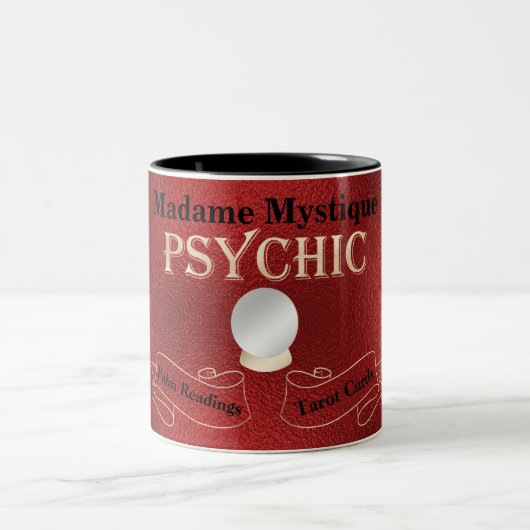 Psychische Kristallkugel Gold und Rot Zweifarbige Tasse (Mittel)