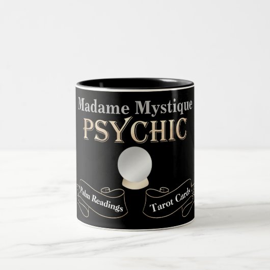 Psychische Kristallkugel Gold und Schwarz Zweifarbige Tasse (Mittel)